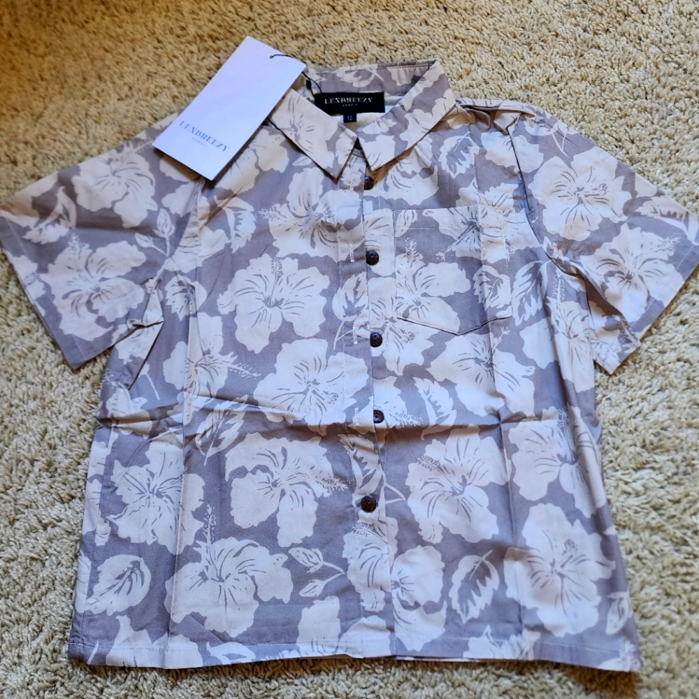 Boys Lexbreezy Floral Shirt